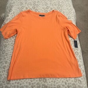 NWT Karen Scott Plus Size 3X Top Coral Color